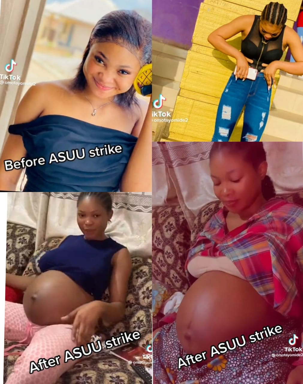 A Nigerian undergraduate has admitted that the ongoing ASUU strike is to blame for her pregnancy.